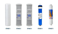 1 Set - 5 Stage Under Sink RO System Replacement Filters With 100 GPD Filmtec Membrane - Free Purity